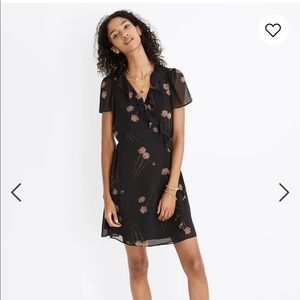 NWT madewell floral wrap tie dress